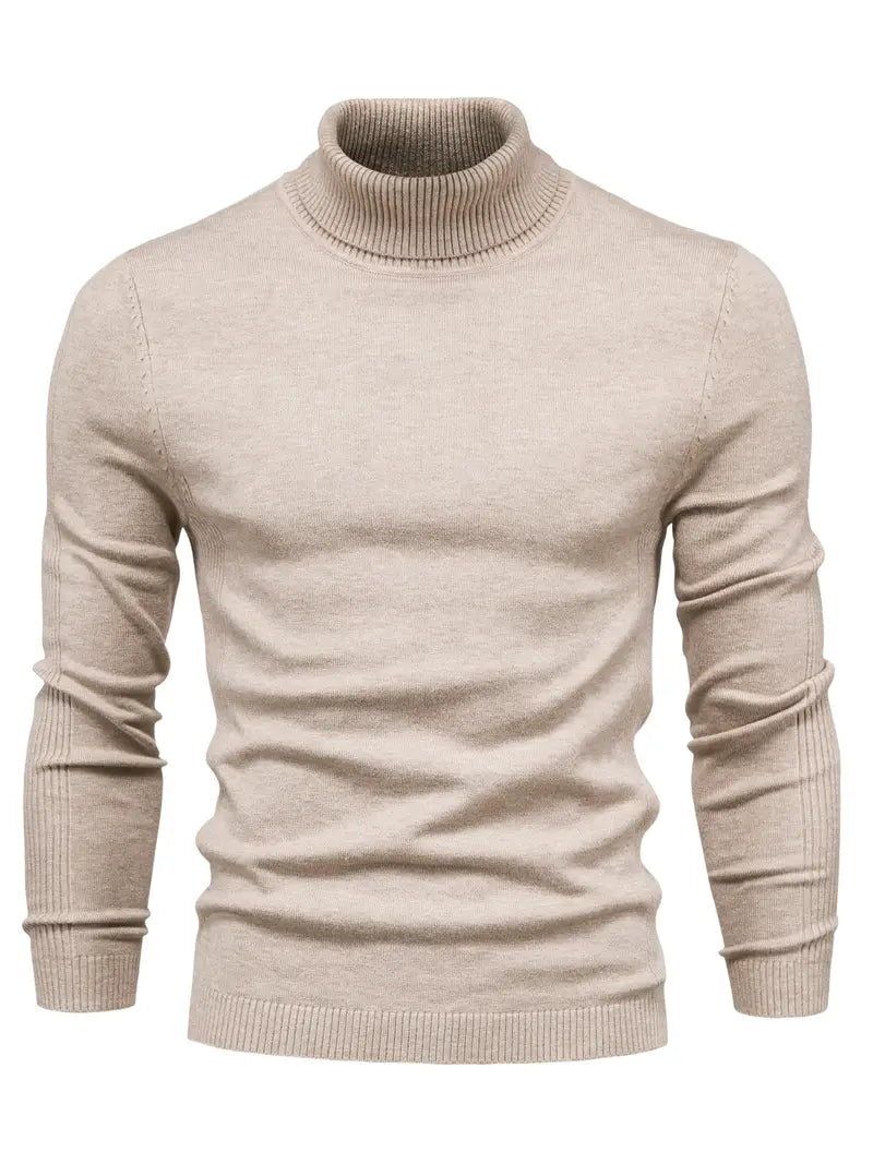 Men’s Casual Turtleneck Pullover – Comfortable Autumn/Winter Sweater