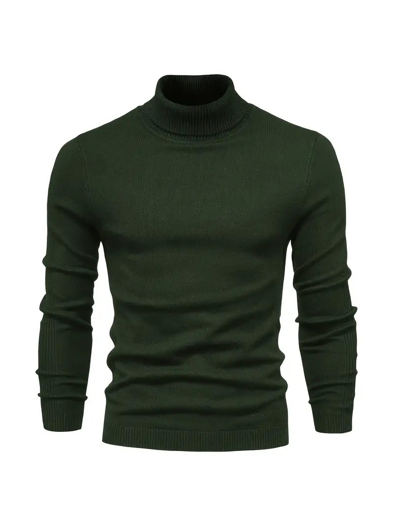 Men’s Casual Turtleneck Pullover – Comfortable Autumn/Winter Sweater