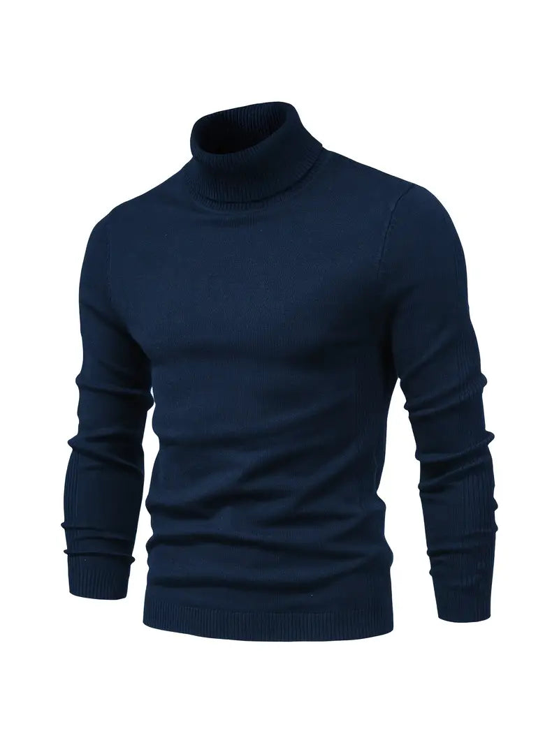 Men’s Casual Turtleneck Pullover – Comfortable Autumn/Winter Sweater
