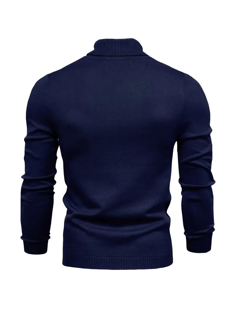 Men’s Casual Turtleneck Pullover – Comfortable Autumn/Winter Sweater