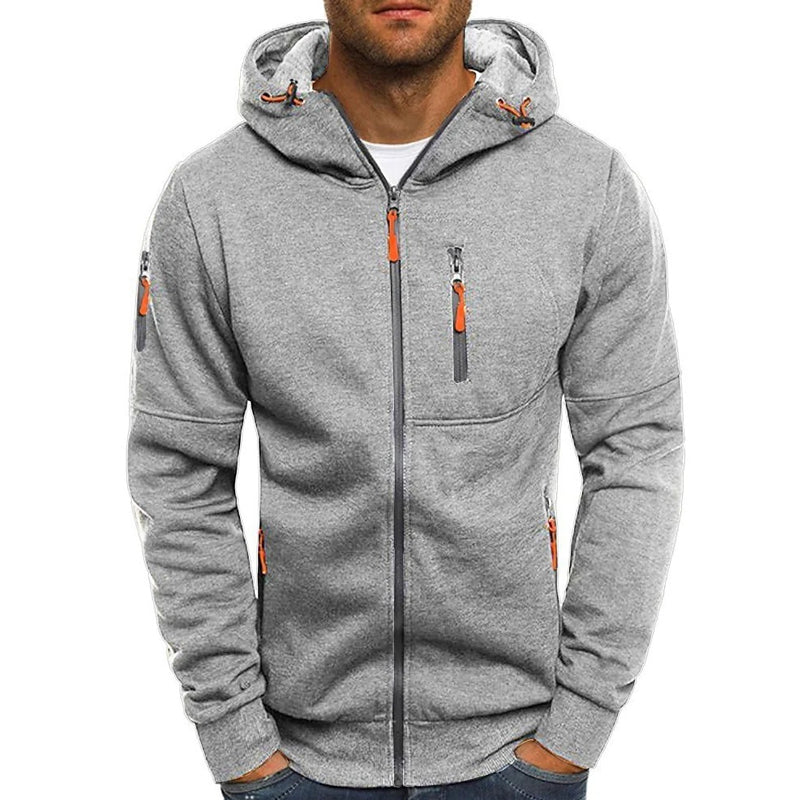 Men’s Stylish Hooded Sweatshirt Jacket – Soft Zip-Up Hoodie with Casual Fit