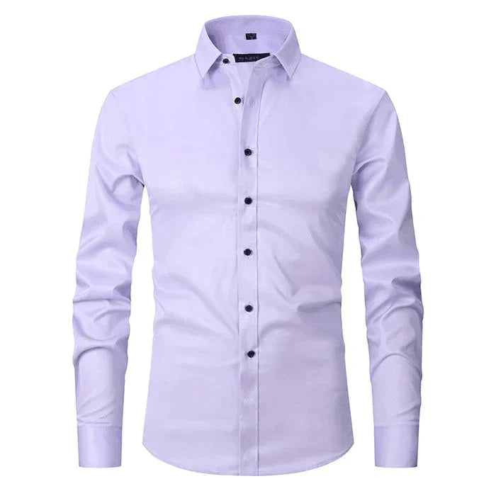 Classic Men’s Wrinkle-Free Shirt – Long Sleeve Formal Button-Up