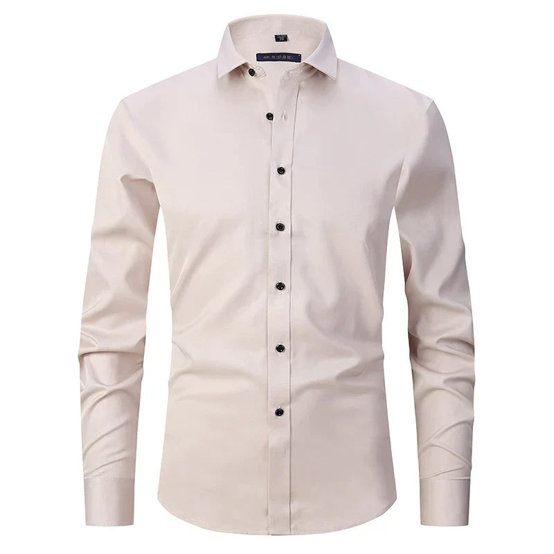 Classic Men’s Wrinkle-Free Shirt – Long Sleeve Formal Button-Up