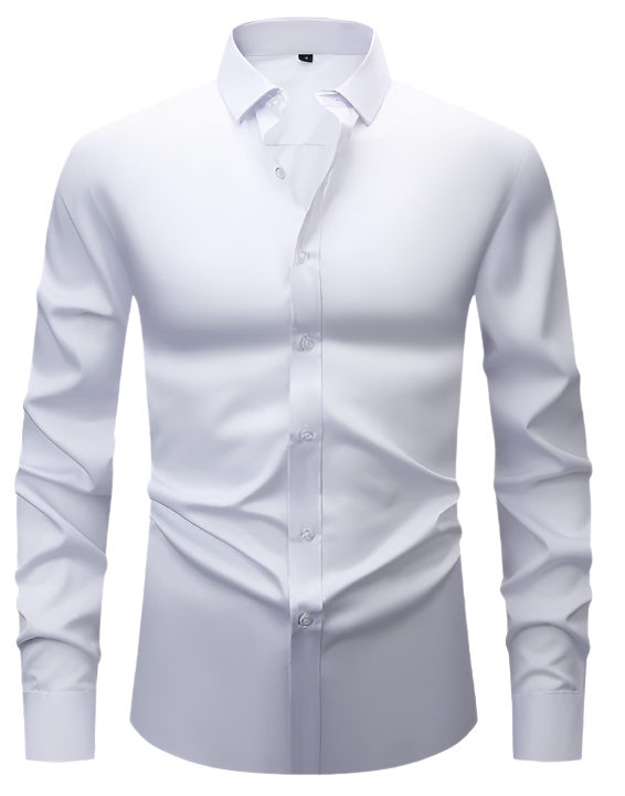 Classic Men’s Wrinkle-Free Shirt – Long Sleeve Formal Button-Up