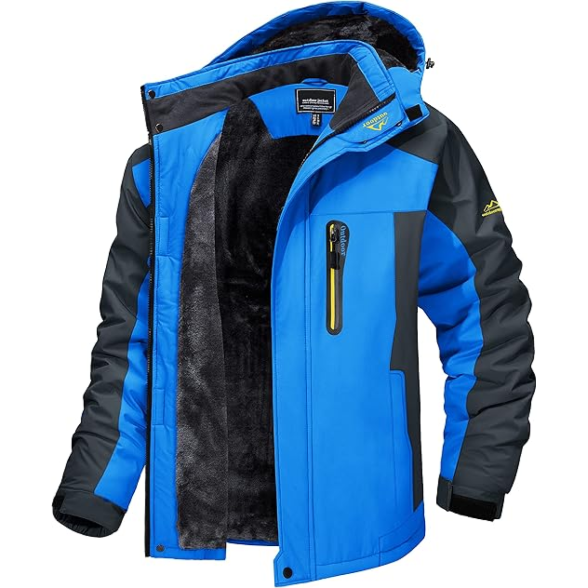 Men’s Fleece Jacket – Warm Waterproof Winter Coat with Windproof Design