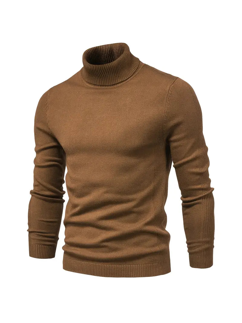 Men’s Casual Turtleneck Pullover – Comfortable Autumn/Winter Sweater