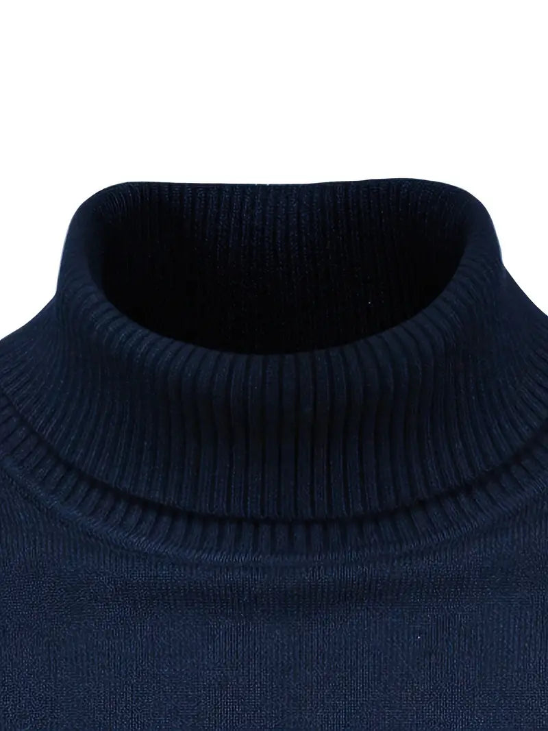 Men’s Casual Turtleneck Pullover – Comfortable Autumn/Winter Sweater