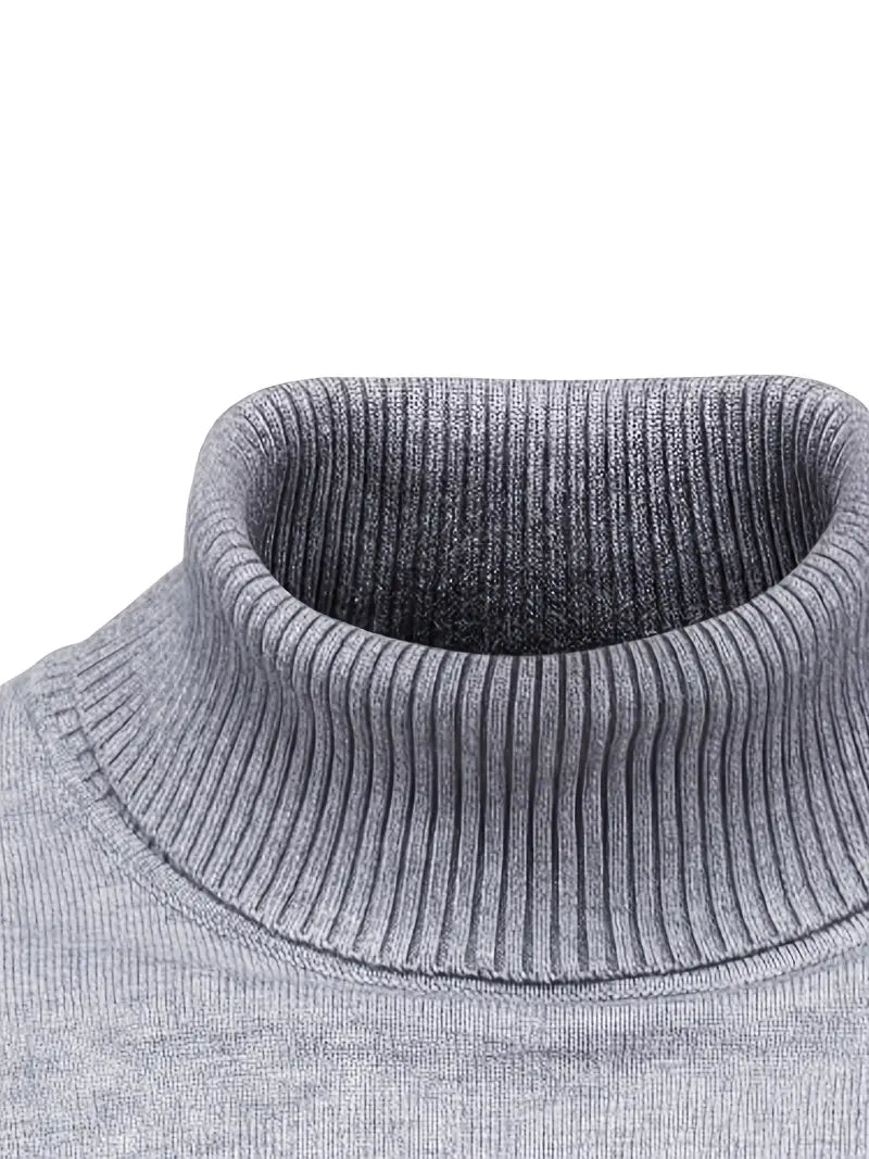 Men’s Casual Turtleneck Pullover – Comfortable Autumn/Winter Sweater