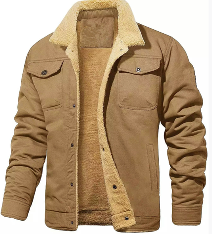 Men’s Bomber Jacket – Windproof Thermal Lined Winter Coat