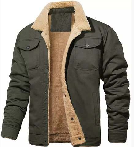Men’s Bomber Jacket – Windproof Thermal Lined Winter Coat