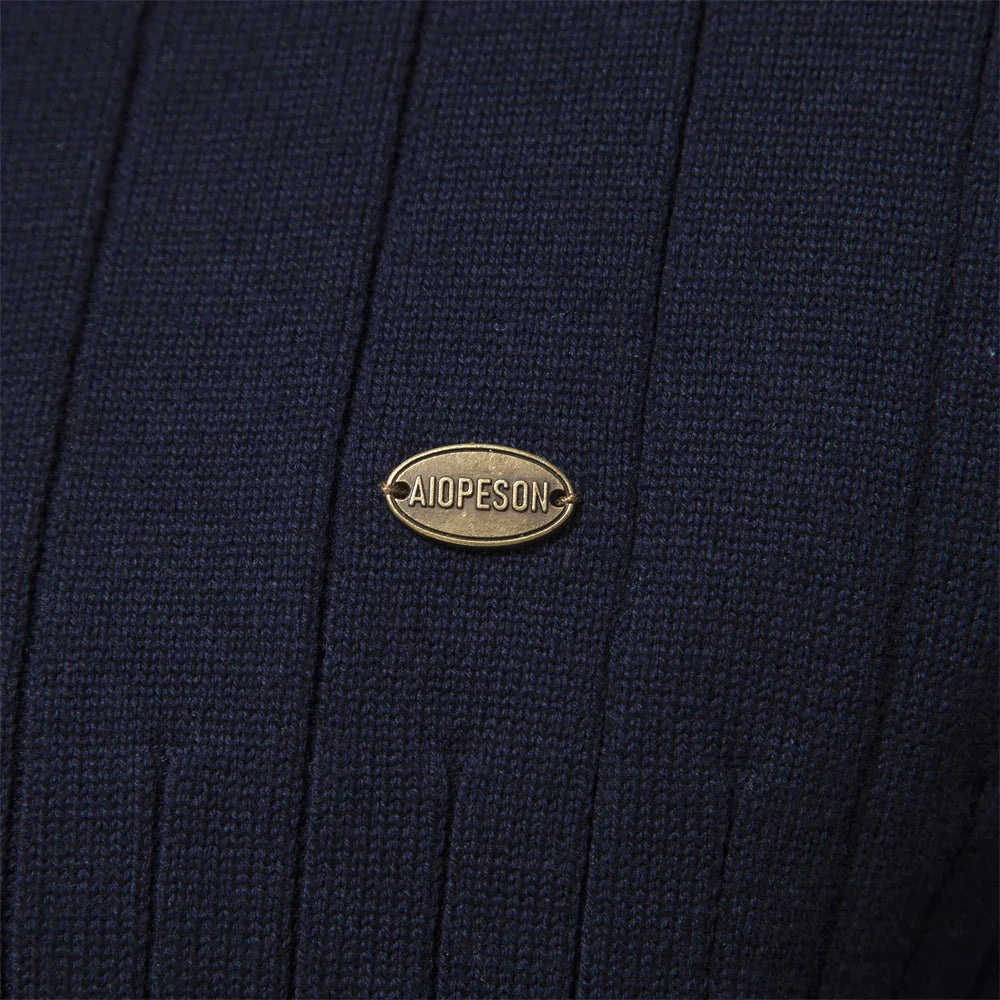Men’s Ribbed Sweater – Warm Knit Pullover for Fall/Winter