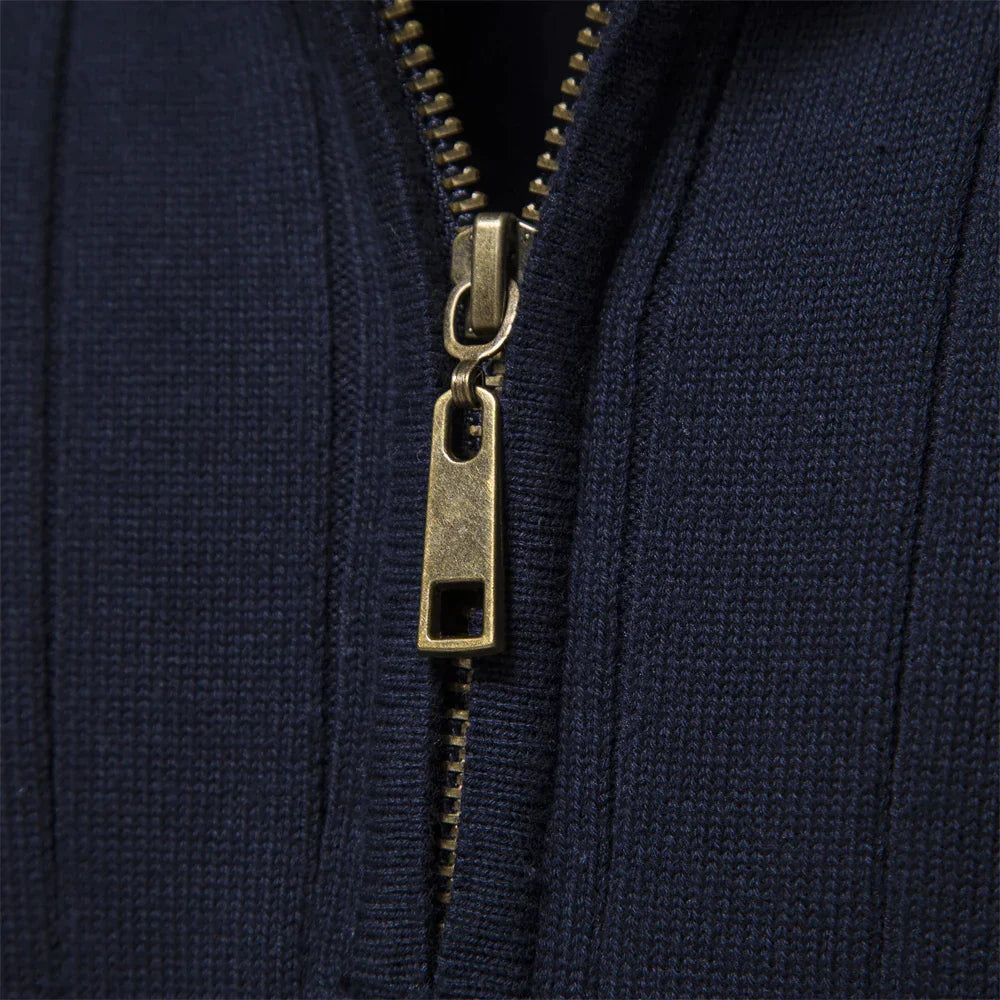 Men’s Ribbed Sweater – Warm Knit Pullover for Fall/Winter