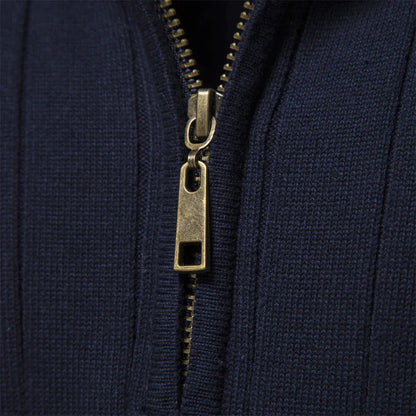 Men’s Ribbed Sweater – Warm Knit Pullover for Fall/Winter