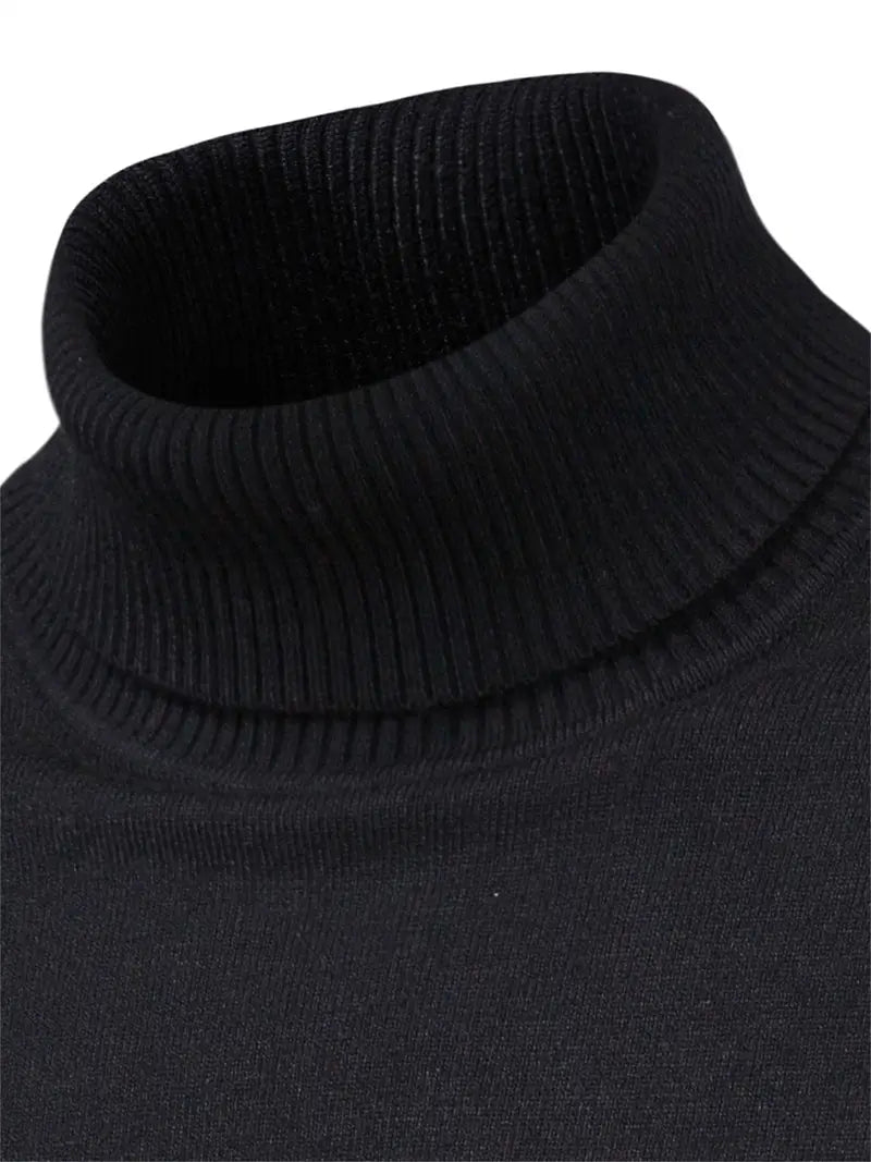 Men’s Casual Turtleneck Pullover – Comfortable Autumn/Winter Sweater