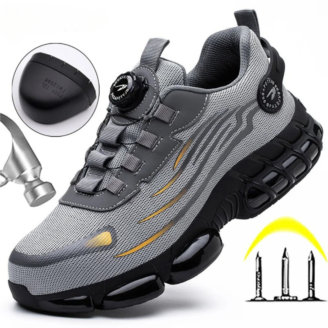 Men’s Comfortable Safety Shoes – Steel-Toe Work Shoes with Non-Slip Sole