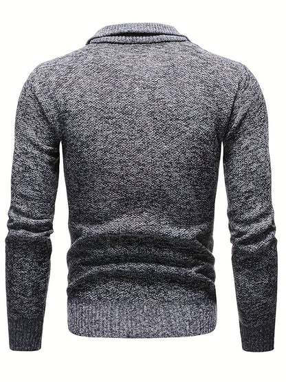 Men’s Thermal Half-Zip Jumper – Soft Knit Fall/Winter Sweater