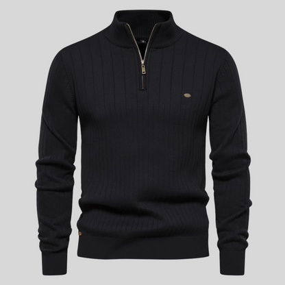 Men’s Ribbed Sweater – Warm Knit Pullover for Fall/Winter