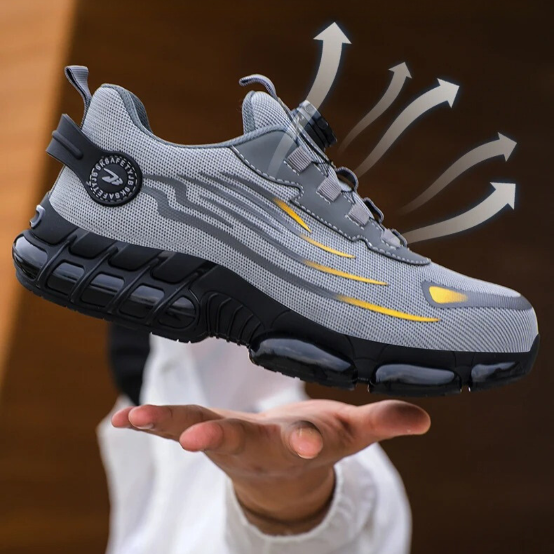 Men’s Comfortable Safety Shoes – Steel-Toe Work Shoes with Non-Slip Sole