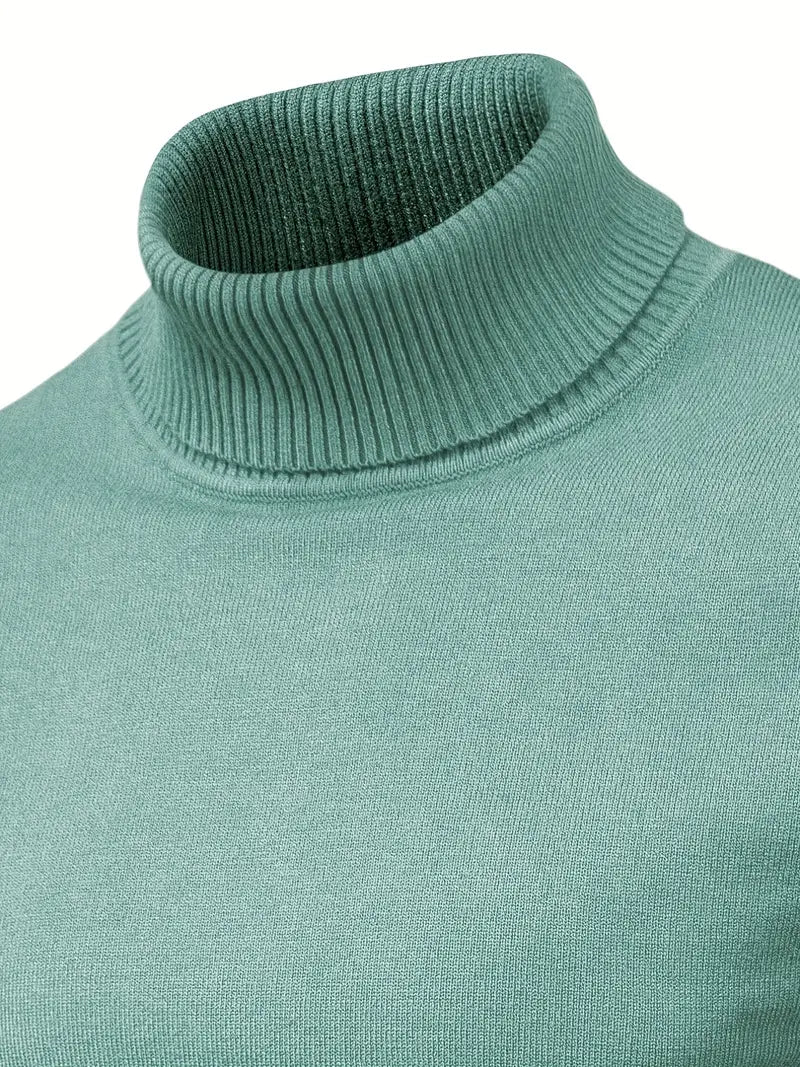 Men’s Casual Turtleneck Pullover – Comfortable Autumn/Winter Sweater
