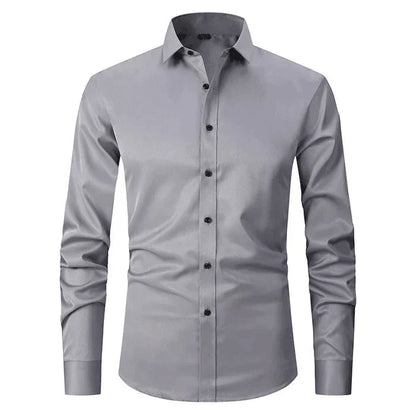 Classic Men’s Wrinkle-Free Shirt – Long Sleeve Formal Button-Up