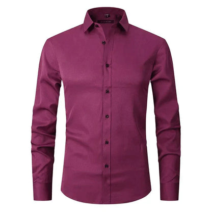 Classic Men’s Wrinkle-Free Shirt – Long Sleeve Formal Button-Up