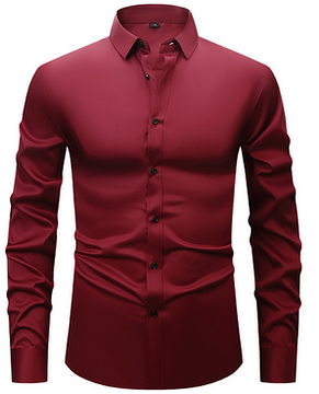 Classic Men’s Wrinkle-Free Shirt – Long Sleeve Formal Button-Up