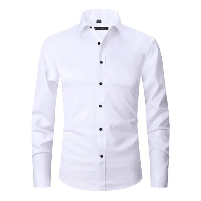 Classic Men’s Wrinkle-Free Shirt – Long Sleeve Formal Button-Up