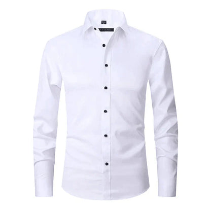 Classic Men’s Wrinkle-Free Shirt – Long Sleeve Formal Button-Up