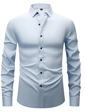 Classic Men’s Wrinkle-Free Shirt – Long Sleeve Formal Button-Up