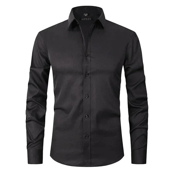 Classic Men’s Wrinkle-Free Shirt – Long Sleeve Formal Button-Up