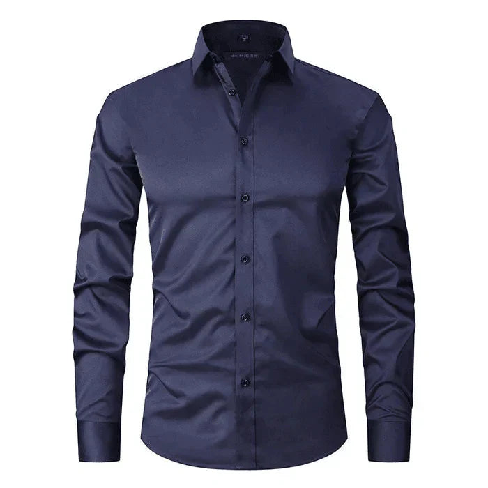 Classic Men’s Wrinkle-Free Shirt – Long Sleeve Formal Button-Up