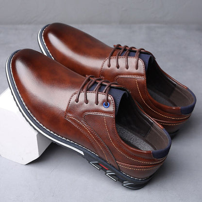 Men’s Classic Dress Shoes – Comfortable Round-Toe Formal Footwear