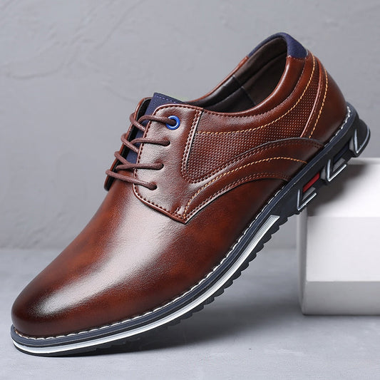 Men’s Classic Dress Shoes – Comfortable Round-Toe Formal Footwear