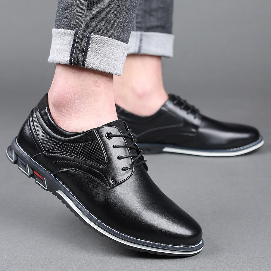 Men’s Classic Dress Shoes – Comfortable Round-Toe Formal Footwear