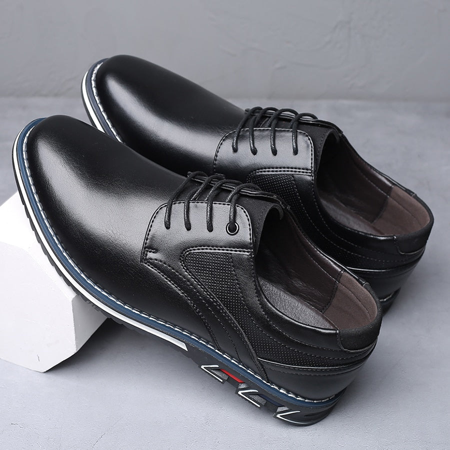 Men’s Classic Dress Shoes – Comfortable Round-Toe Formal Footwear