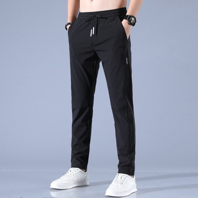 Men’s Slim-Fit Jogger Trousers – Elastic Waistband & Breathable Casual Pants