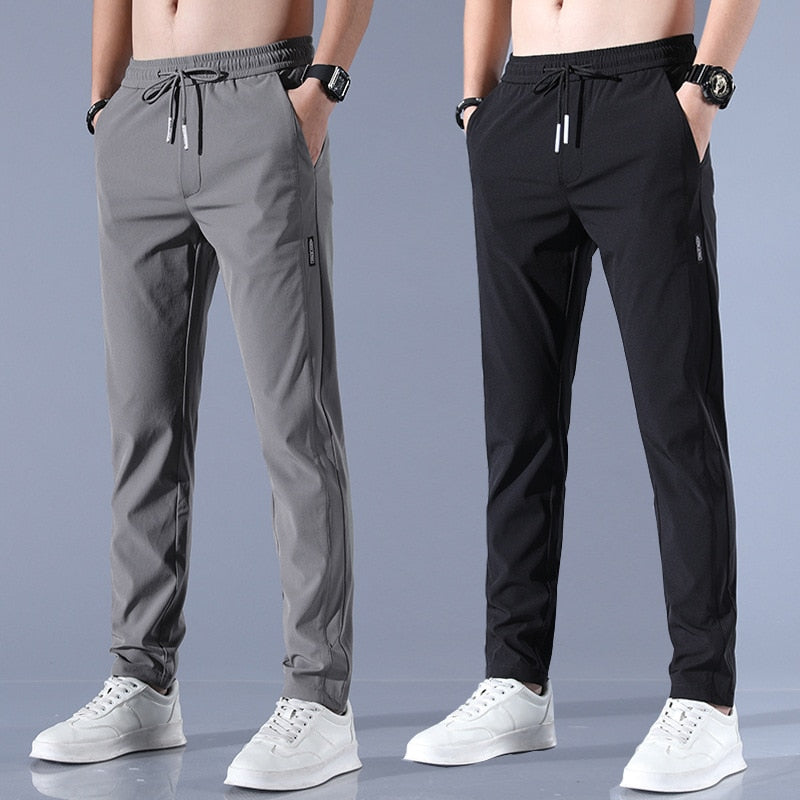 Men’s Slim-Fit Jogger Trousers – Elastic Waistband & Breathable Casual Pants
