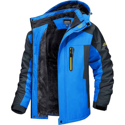 Men’s Fleece Jacket – Warm Waterproof Winter Coat with Windproof Design