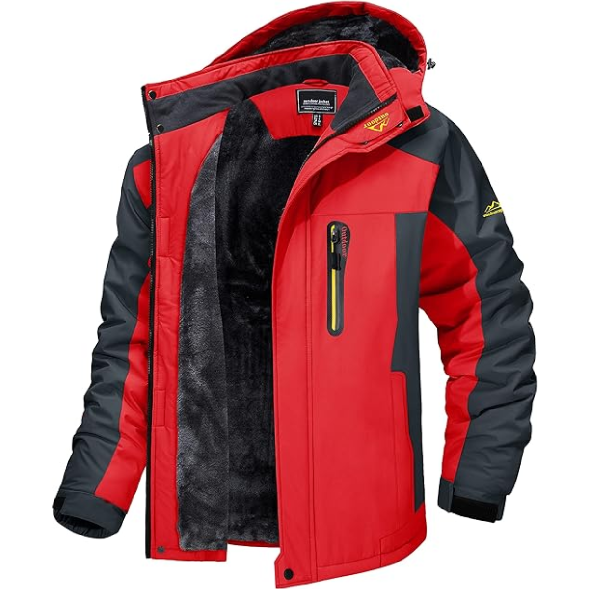 Men’s Fleece Jacket – Warm Waterproof Winter Coat with Windproof Design