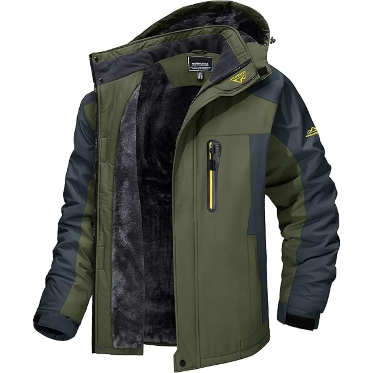 Men’s Fleece Jacket – Warm Waterproof Winter Coat with Windproof Design