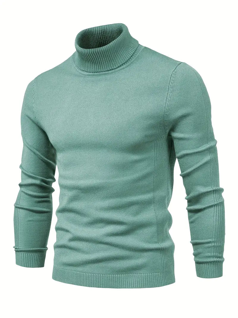 Men’s Casual Turtleneck Pullover – Comfortable Autumn/Winter Sweater