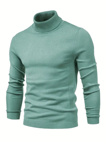 Men’s Casual Turtleneck Pullover – Comfortable Autumn/Winter Sweater