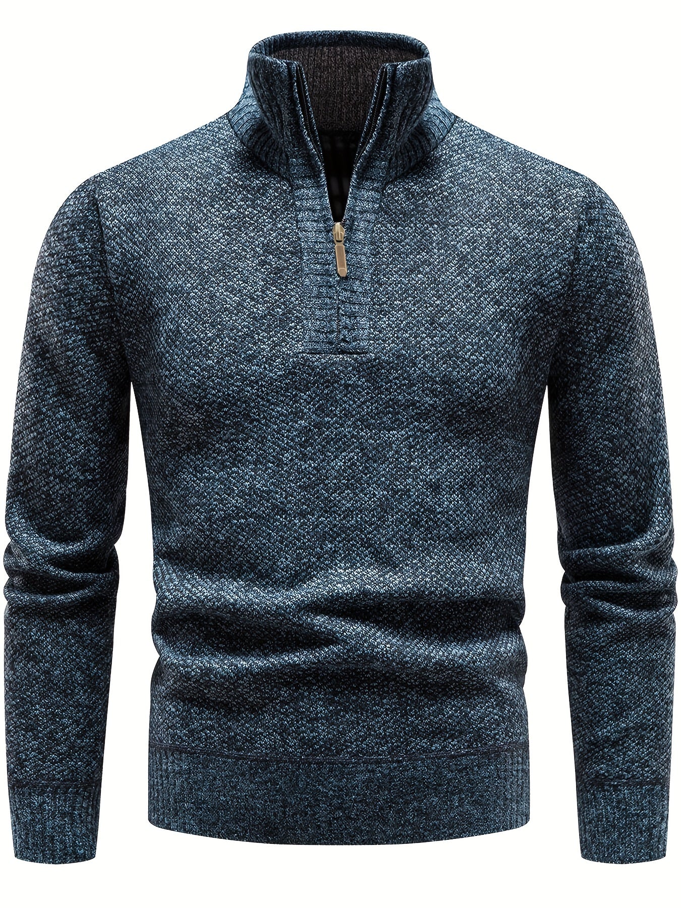 Men’s Thermal Half-Zip Jumper – Soft Knit Fall/Winter Sweater