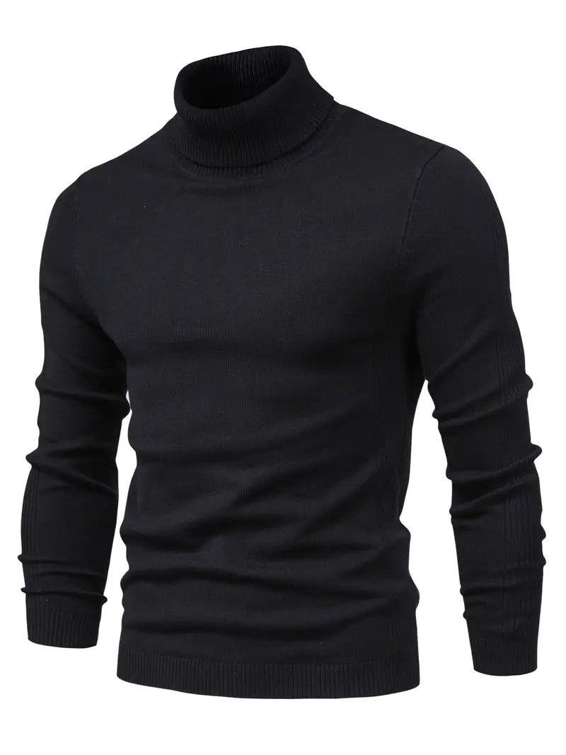Men’s Casual Turtleneck Pullover – Comfortable Autumn/Winter Sweater