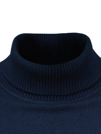 Men’s Casual Turtleneck Pullover – Comfortable Autumn/Winter Sweater