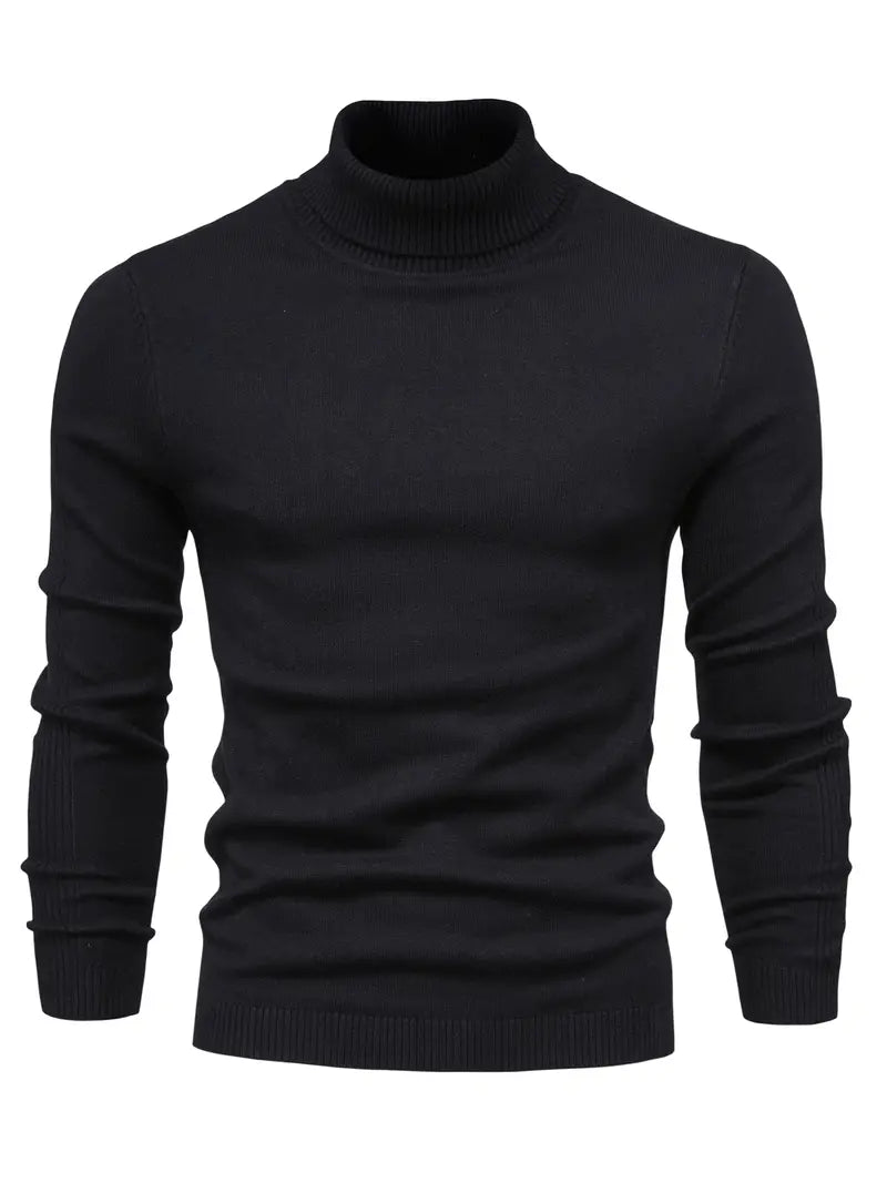 Men’s Casual Turtleneck Pullover – Comfortable Autumn/Winter Sweater