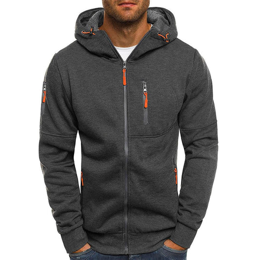 Men’s Stylish Hooded Sweatshirt Jacket – Soft Zip-Up Hoodie with Casual Fit