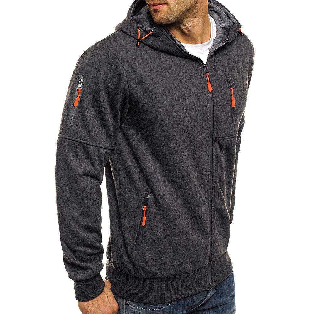 Men’s Stylish Hooded Sweatshirt Jacket – Soft Zip-Up Hoodie with Casual Fit