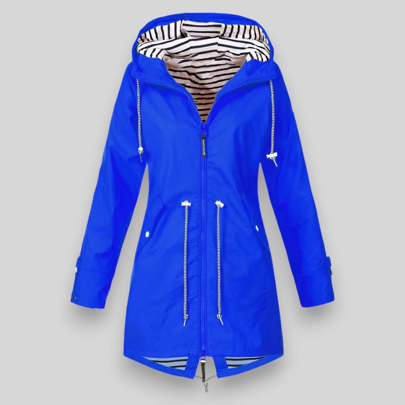 Women’s Waterproof Jacket – Lightweight Wind-Resistant Mid-Length Coat