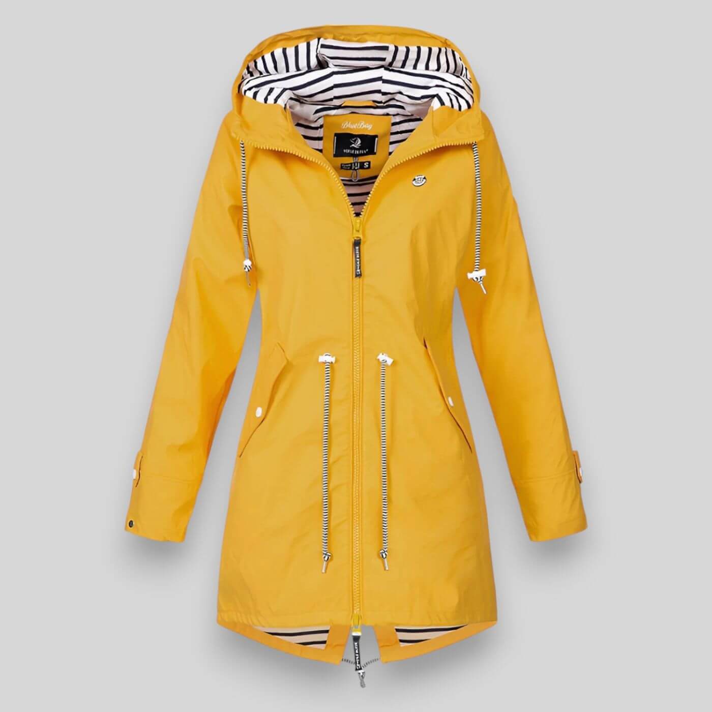 Women’s Waterproof Jacket – Lightweight Wind-Resistant Mid-Length Coat